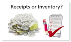 receipts or inventory